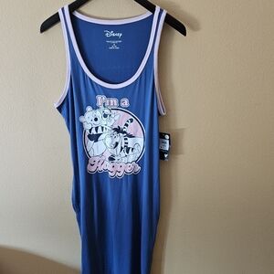 Disney Blue and Pink Tigger Tank Dress  Pijama